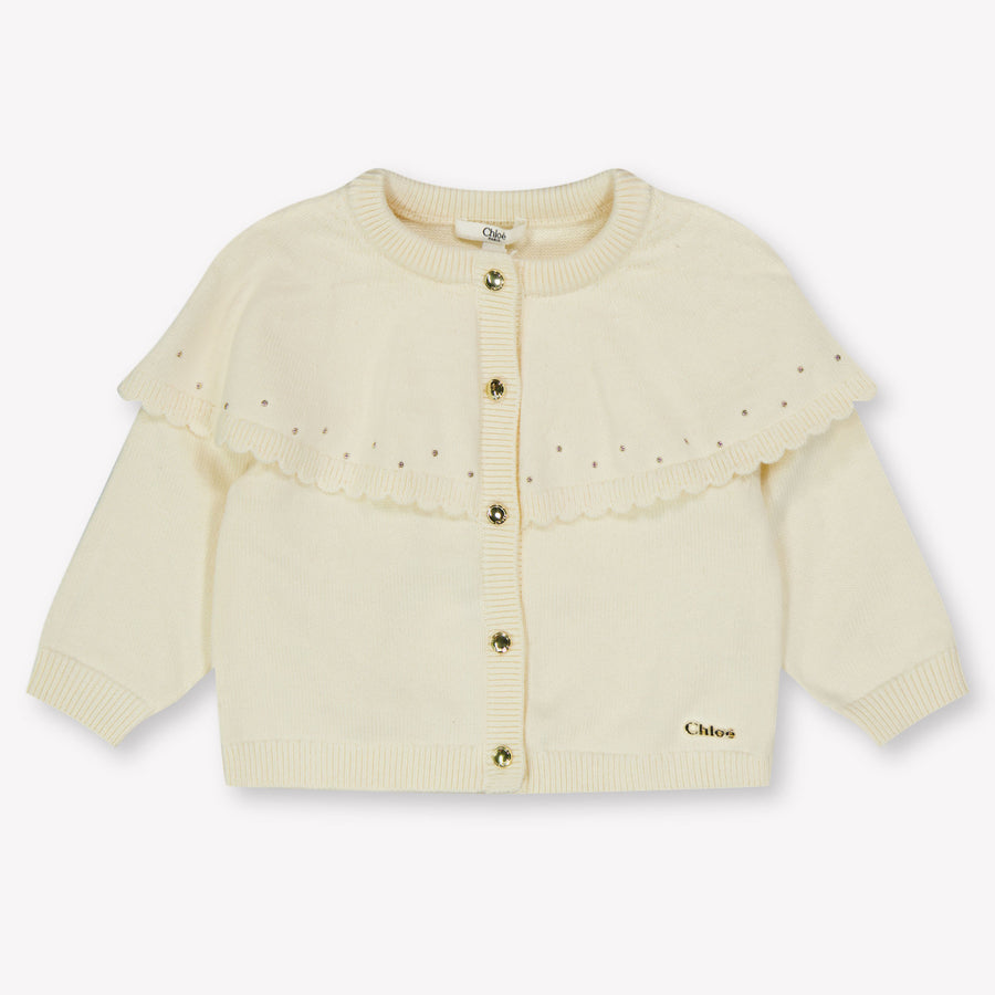 Chloe Baby Girls Vest  Offwhite