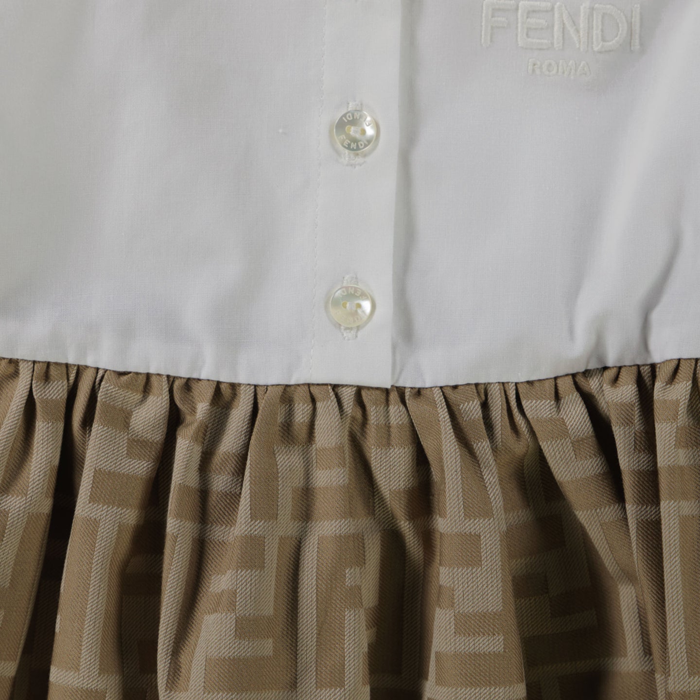 Fendi Baby Meisjes Jurk In Beige