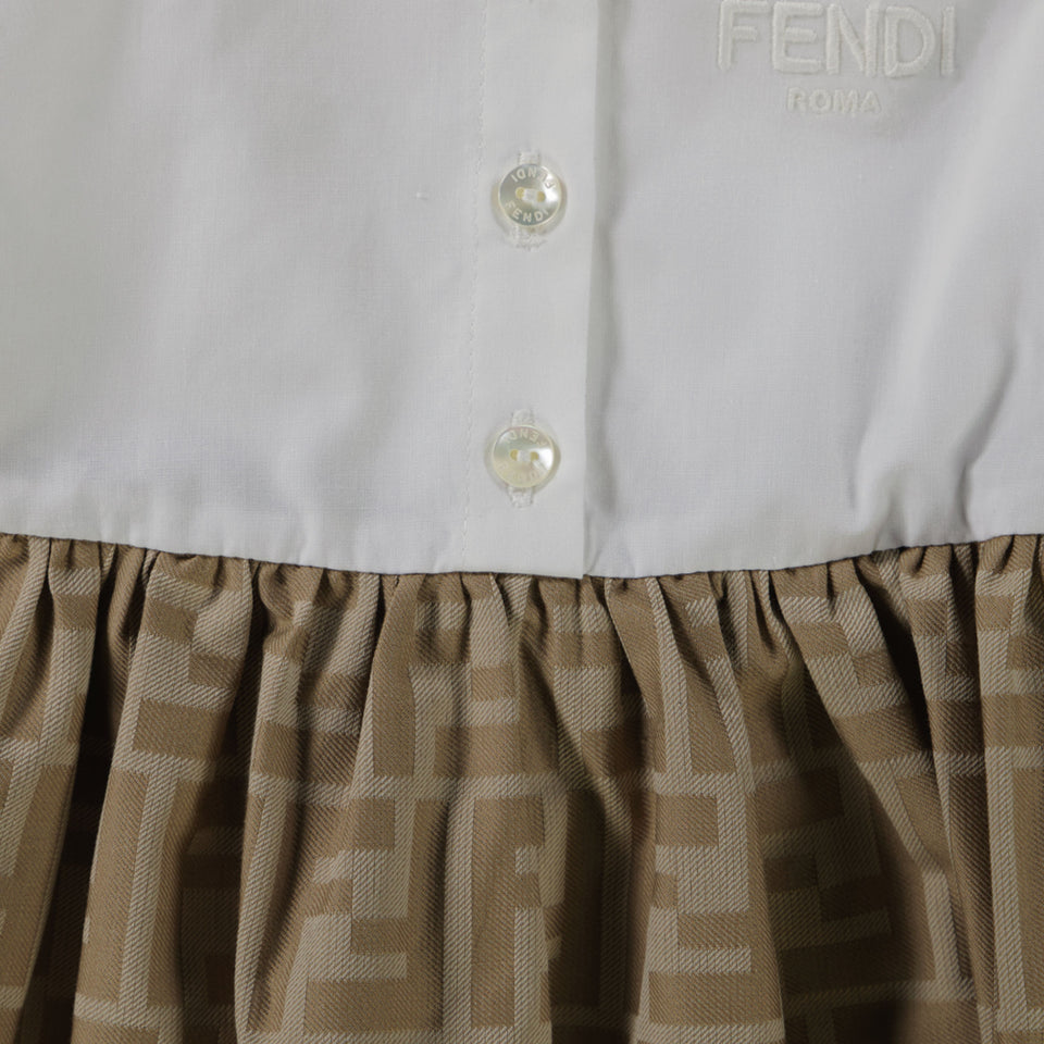 Fendi Baby Girls Dress  Beige