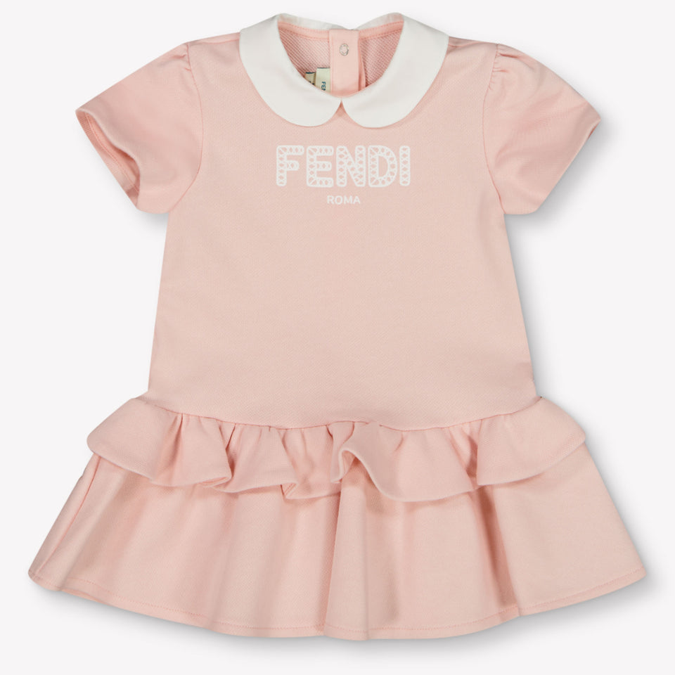 Fendi Baby Meisjes Jurk In Licht Roze