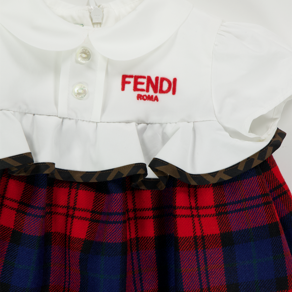 Fendi Baby Meisjes Jurk In Rood