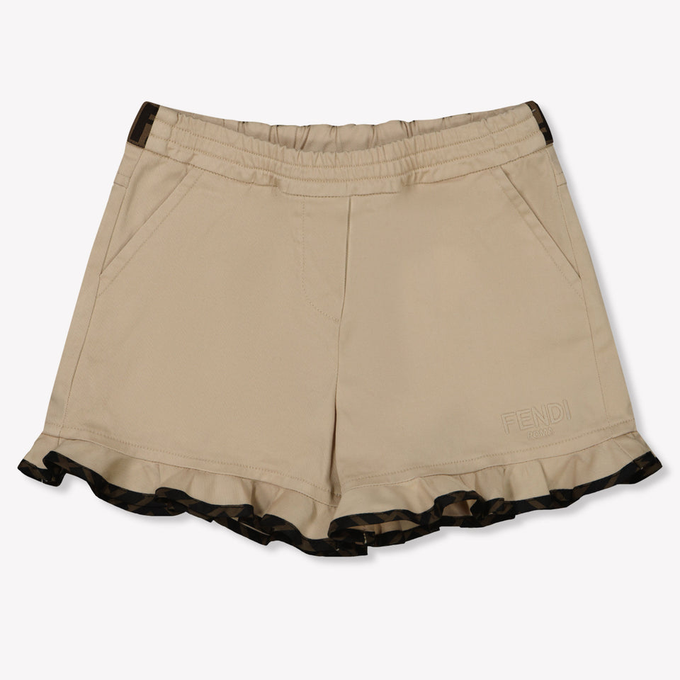 Fendi Baby Meisjes Shorts In Beige