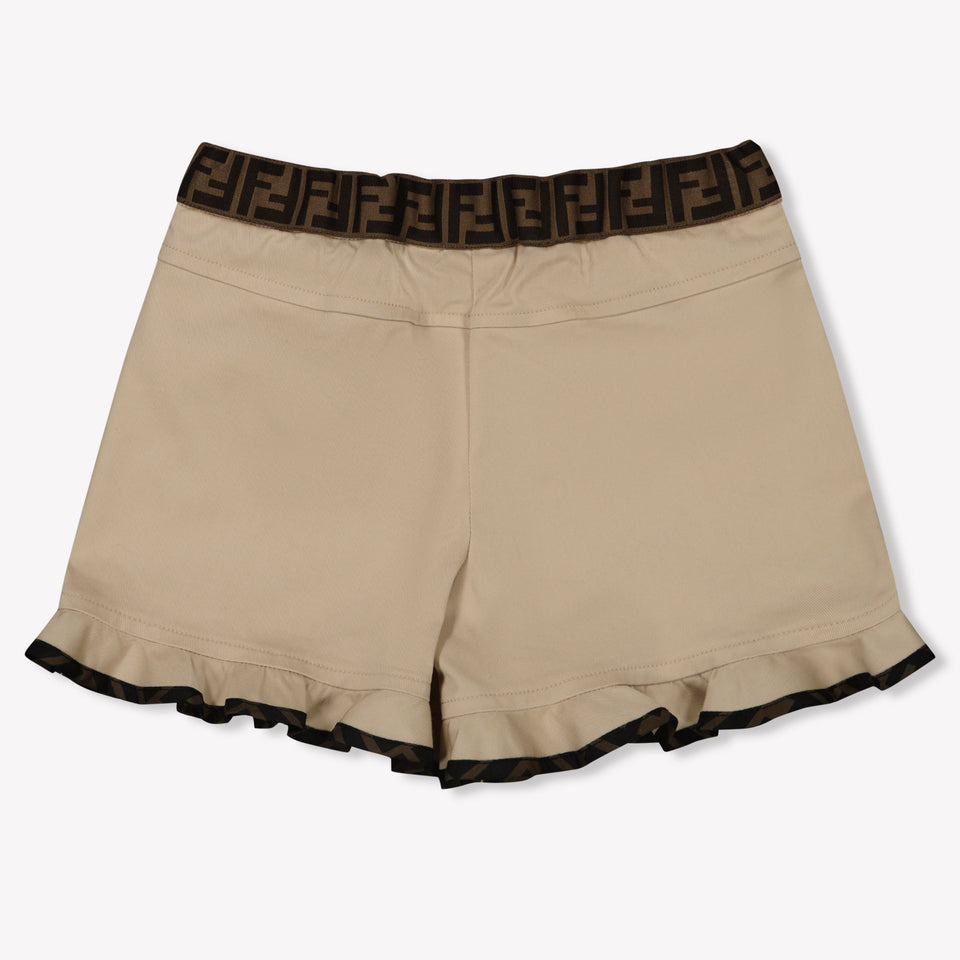 Fendi Baby Meisjes Shorts In Beige