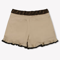 Fendi Baby Girls Shorts  Beige