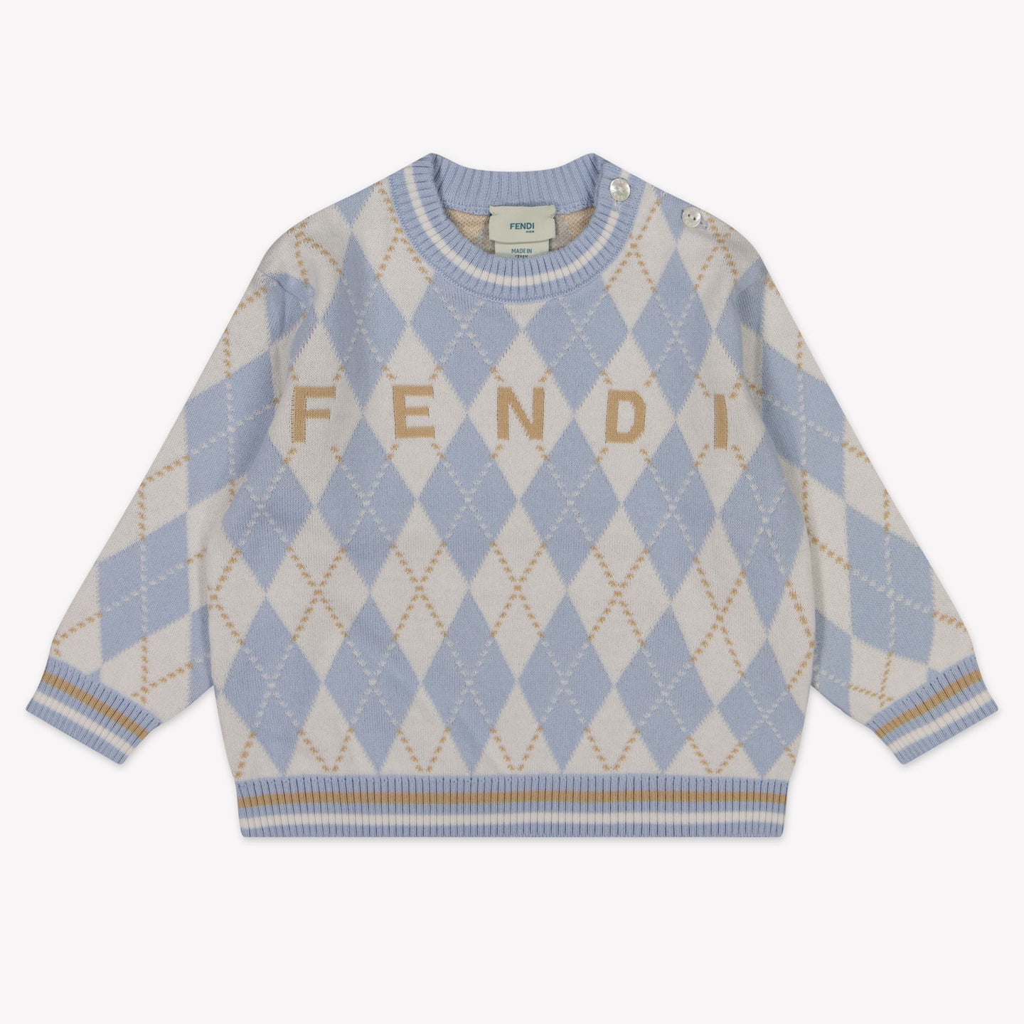 Fendi Baby Unisex Trui In Licht Blauw