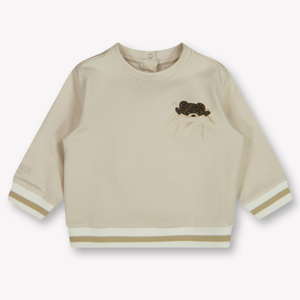 Fendi Baby Unisex Trui In Beige