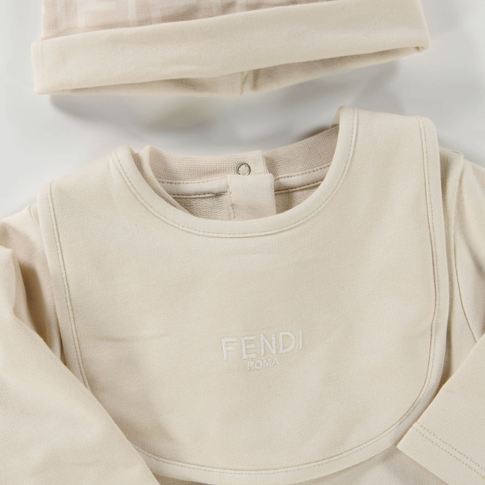 Fendi Baby Unisex Boxpakje In Beige