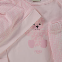 Fendi Baby Unisex Playsuit  Light Pink