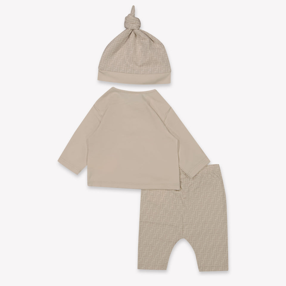 Fendi Baby Unisex Playsuit  Beige