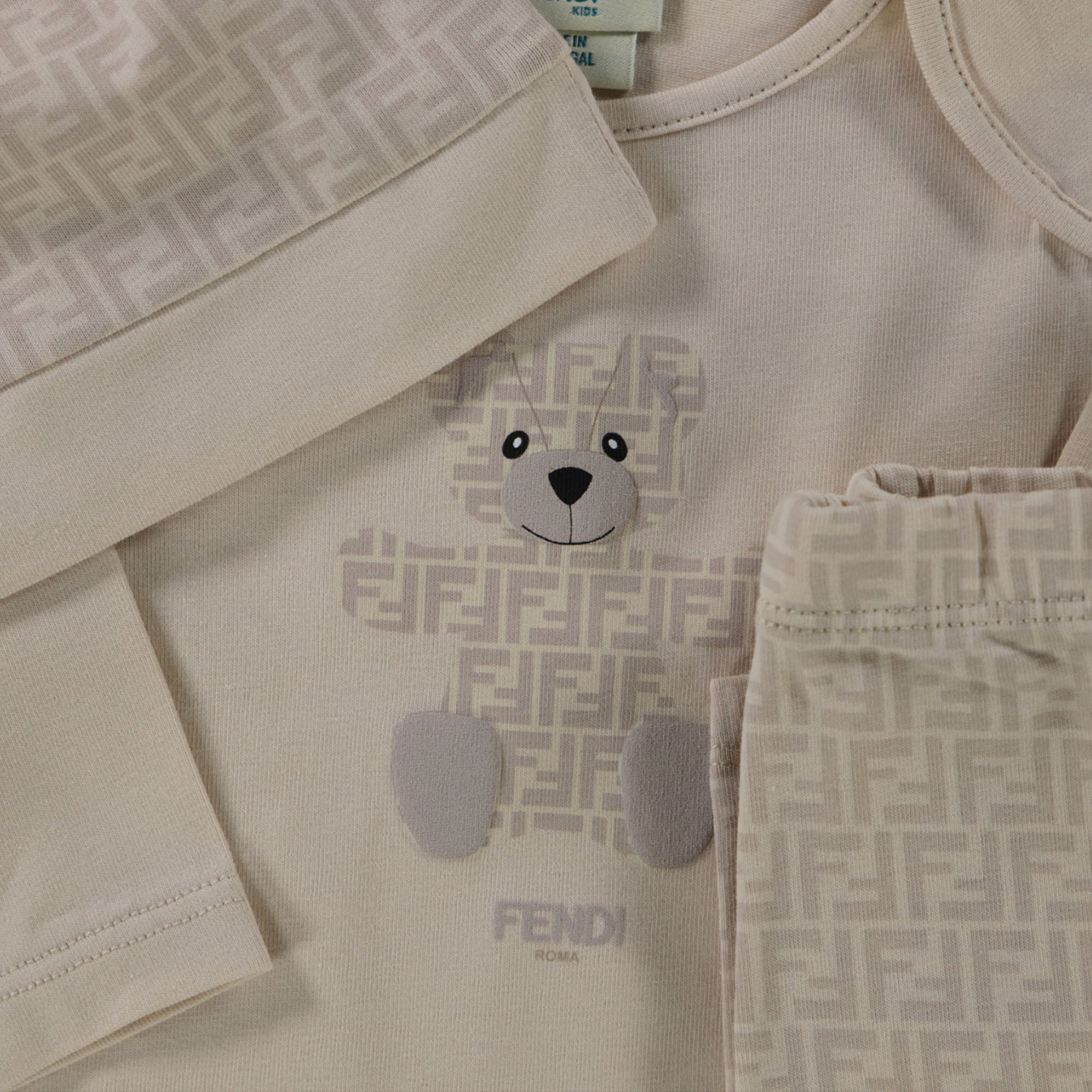 Fendi Baby Unisex Playsuit  Beige