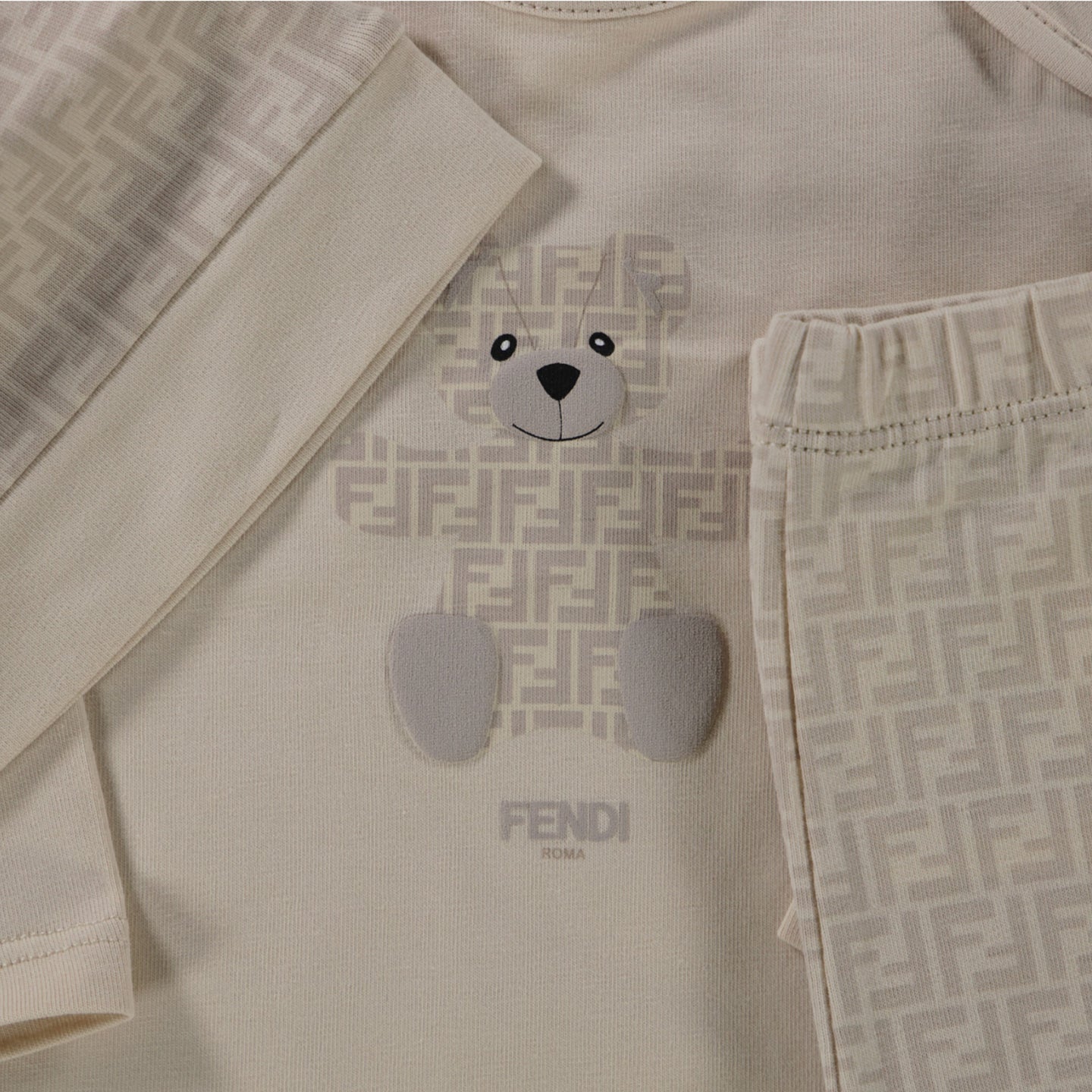Fendi Baby Unisex Playsuit  Beige