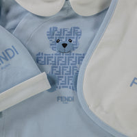 Fendi Baby Unisex Playsuit  Light Blue
