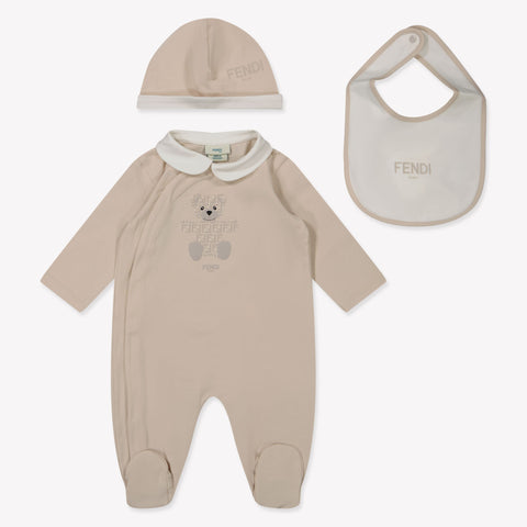 Fendi Baby Unisex Playsuit  Beige
