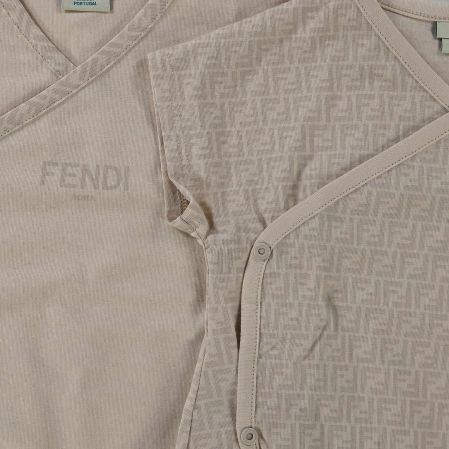 Fendi Baby Unisex Playsuit  Beige