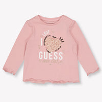 Guess Baby Meisjes T-Shirt In Oud Roze