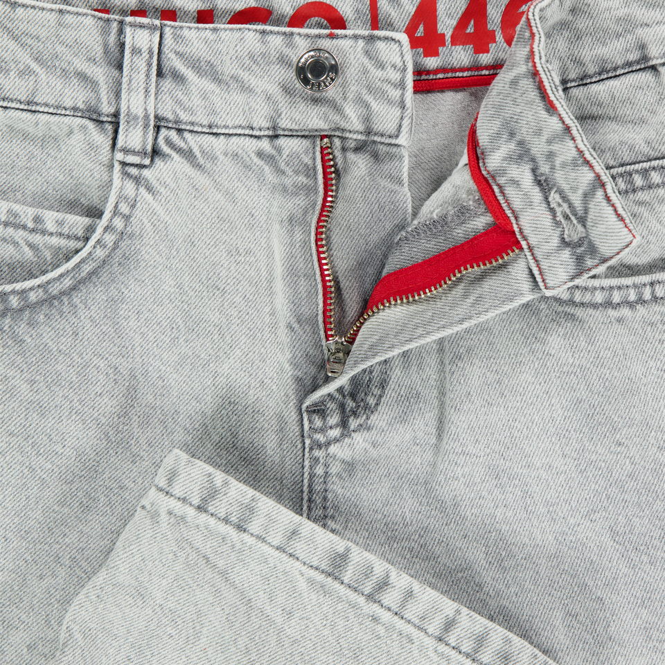 HUGO Kinder Jongens Jeans In Licht Grijs