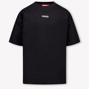 HUGO Kinder Jongens T-Shirt In Zwart