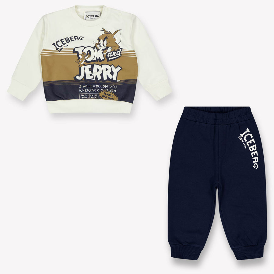 Iceberg Baby Jongens Joggingpak In Off White