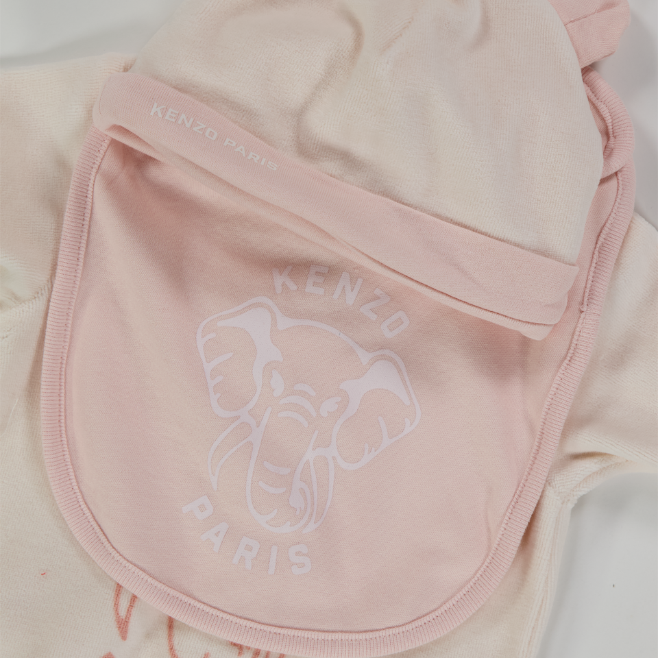 Kenzo kids Baby Unisex Playsuit In Light Pink