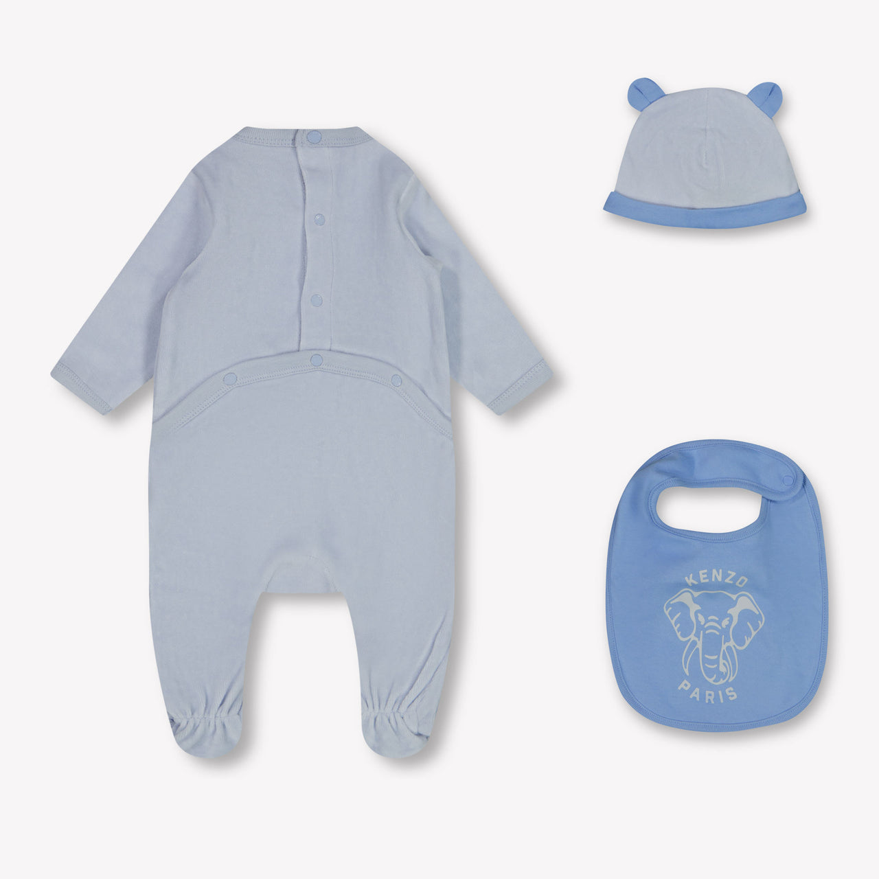Kenzo kids Baby Unisex Playsuit In Light Blue