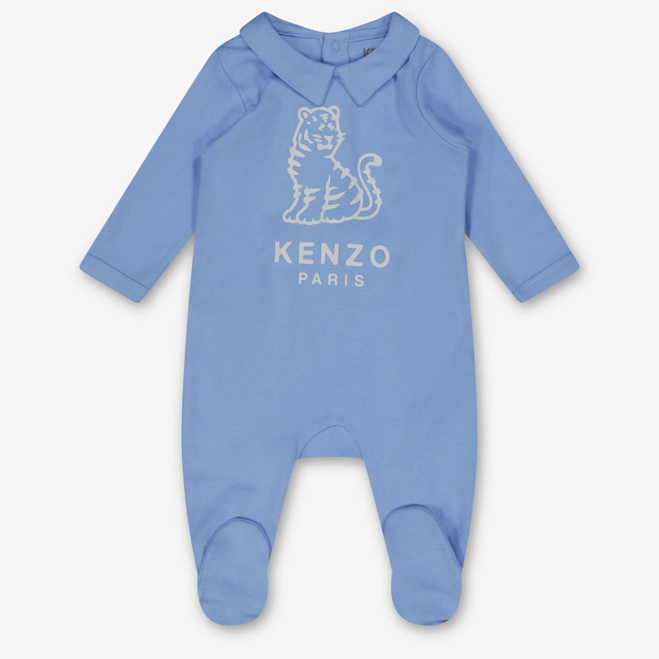 Kenzo kids Baby Unisex Playsuit In Light Blue
