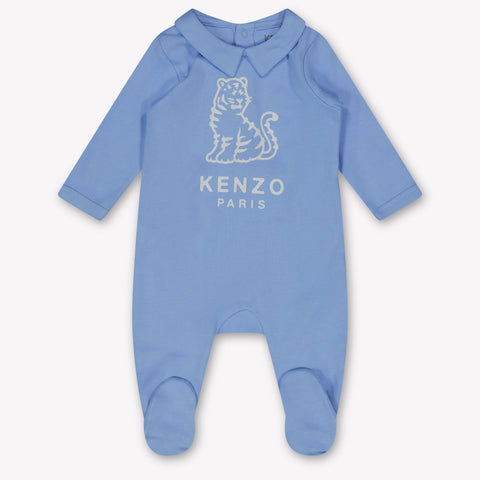 Kenzo kids Baby Unisex Playsuit In Light Blue