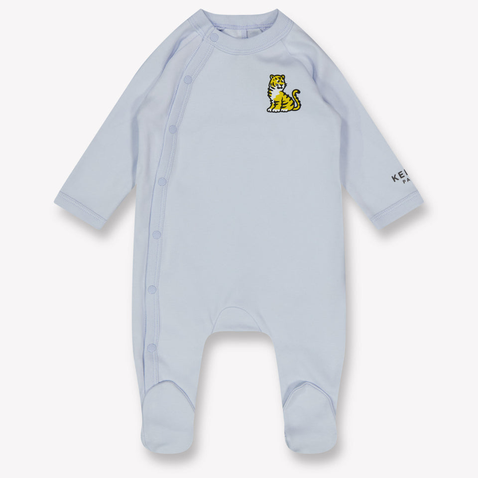 Kenzo kids Baby Unisex Playsuit In Light Blue