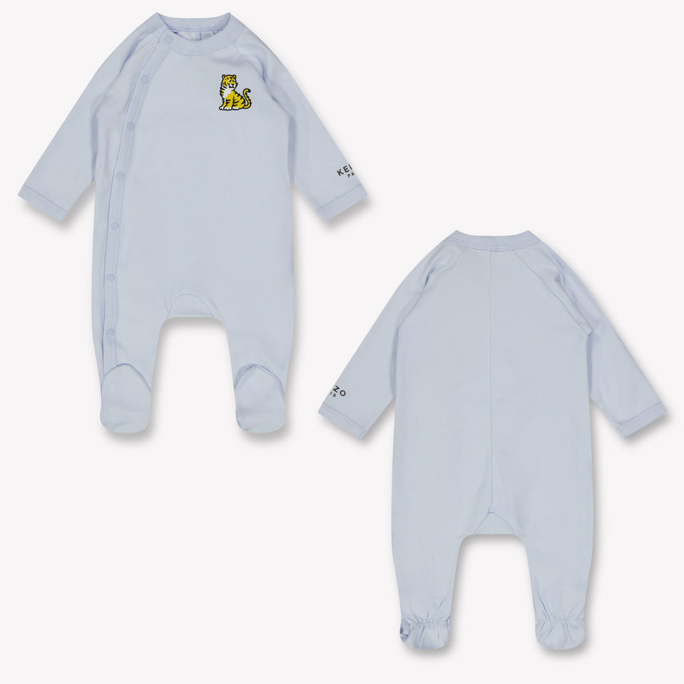 Kenzo kids Baby Unisex Playsuit In Light Blue