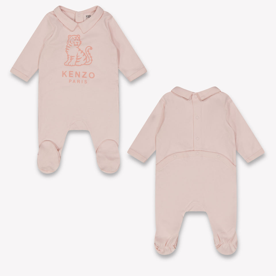 Kenzo kids Baby Unisex Playsuit In Light Pink