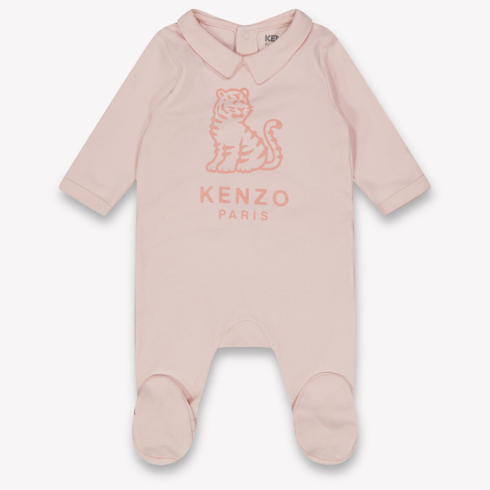 Kenzo kids Baby Unisex Playsuit In Light Pink