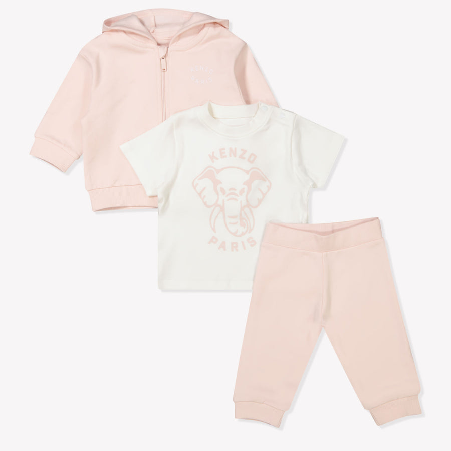 Kenzo kids Baby Unisex Jogging suit Light Pink