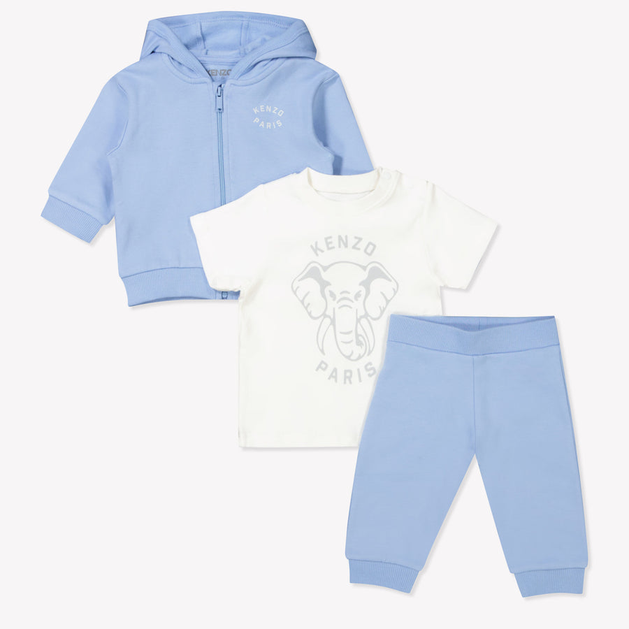Kenzo kids Baby Unisex Jogging suit Light Blue