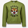 Kenzo kids Kids Boys Sweater in Olive Green