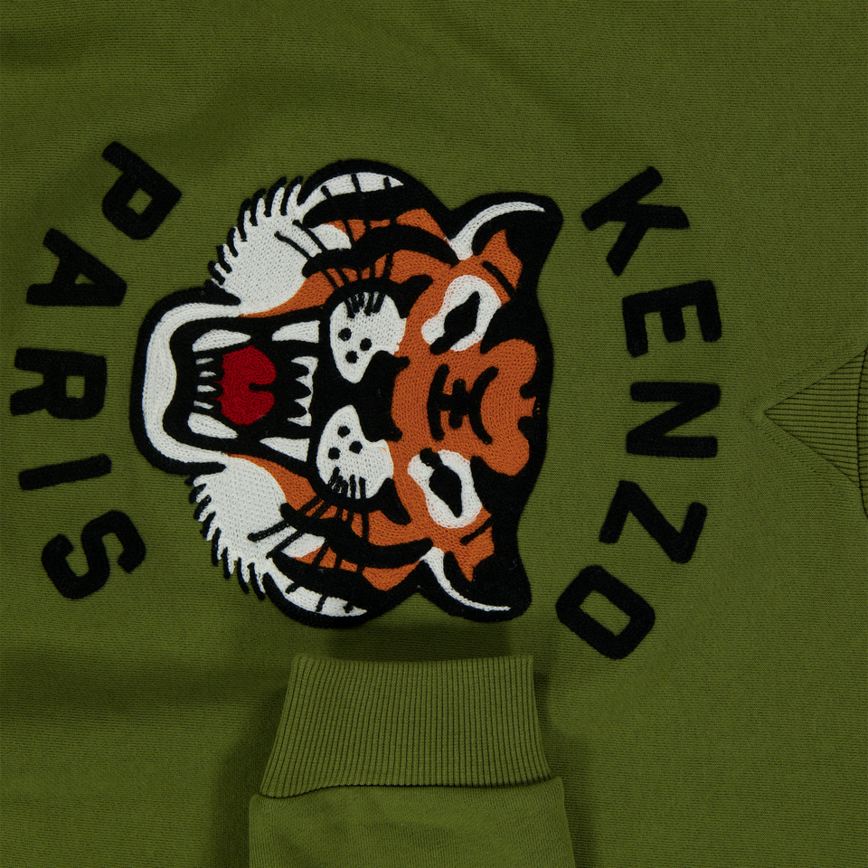 Kenzo kids Kids Boys Sweater in Olive Green