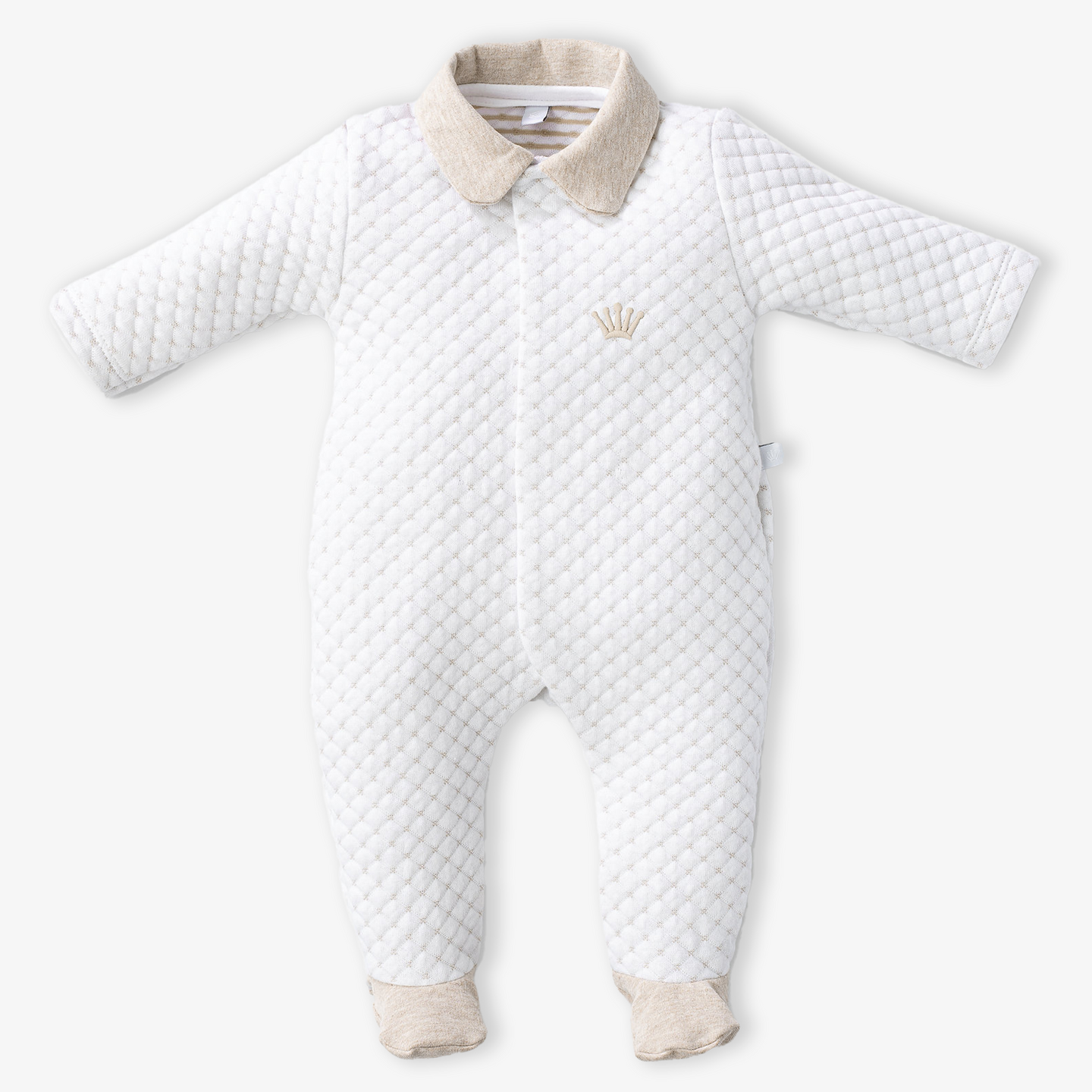 First Baby Unisex Playsuit  White