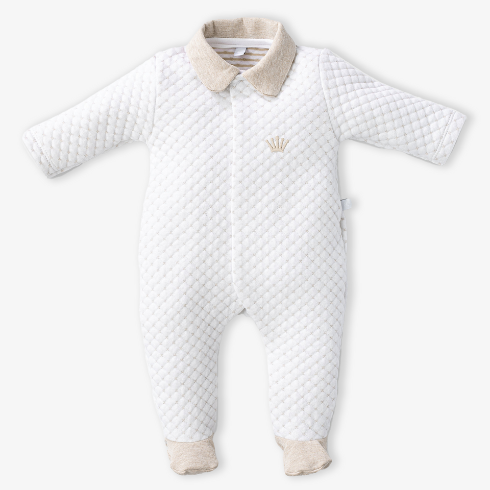 First Baby Unisex Playsuit  White