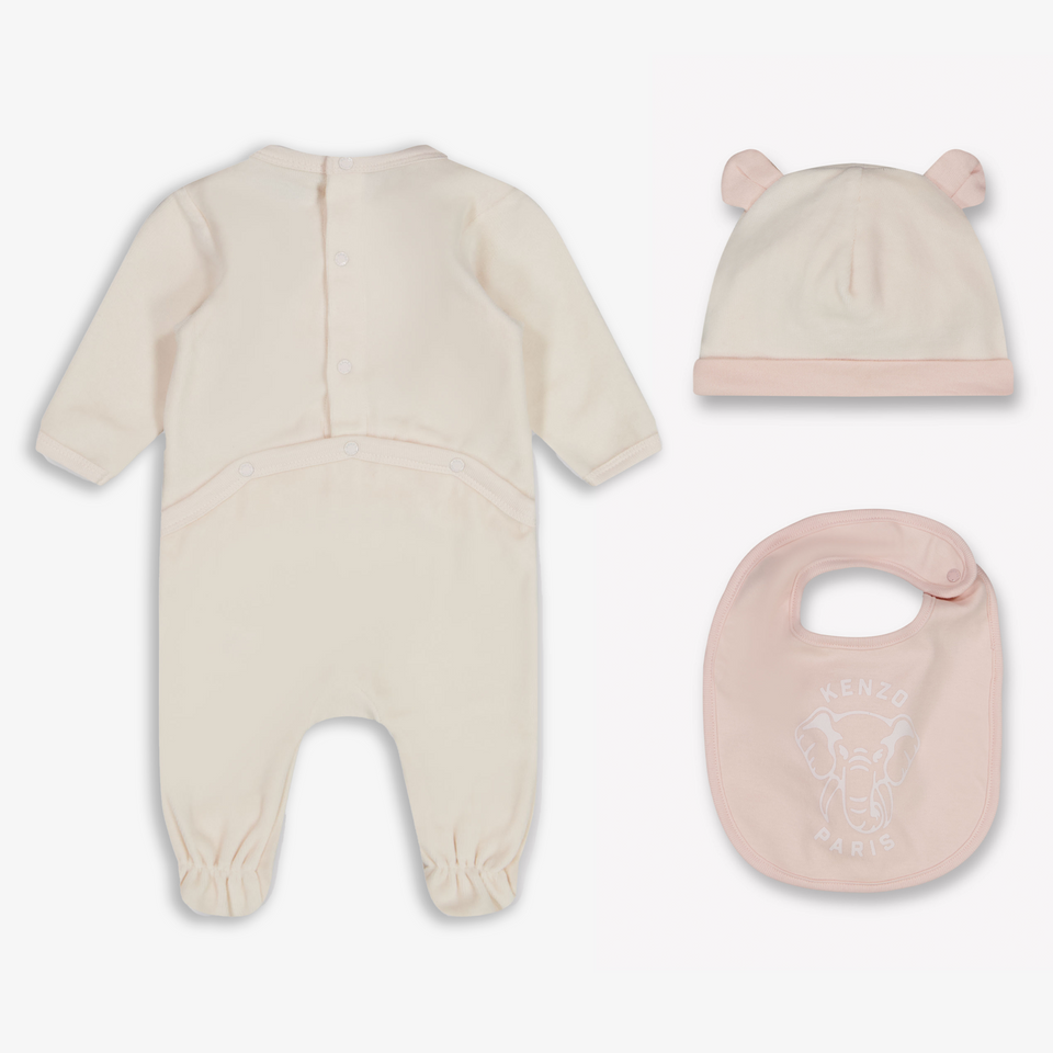 Kenzo kids Baby Unisex Playsuit In Light Pink