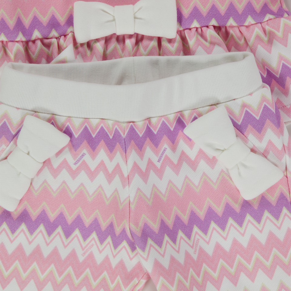Missoni Baby Meisjes Joggingpak In Licht Roze