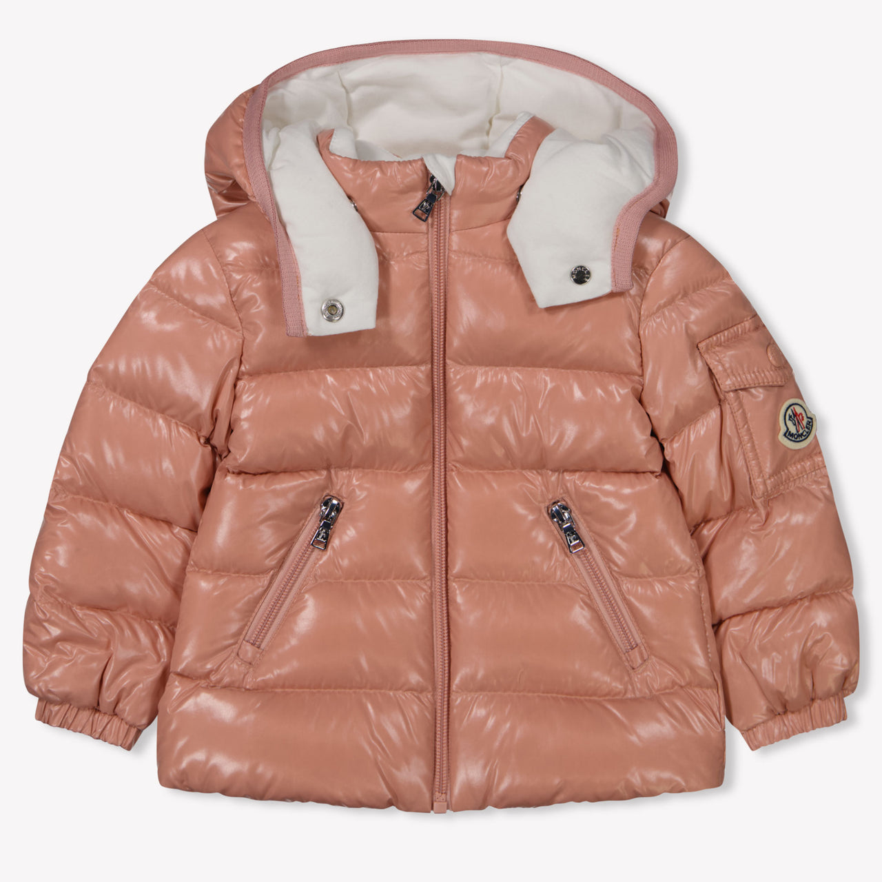 Moncler Bady Baby Meisjes Winterjas In Oud Roze
