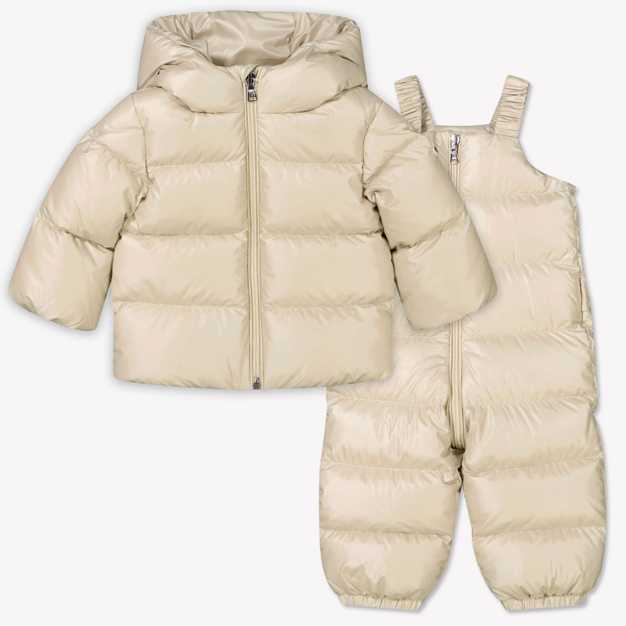 Moncler Baby Unisex Ski Suit in Beige