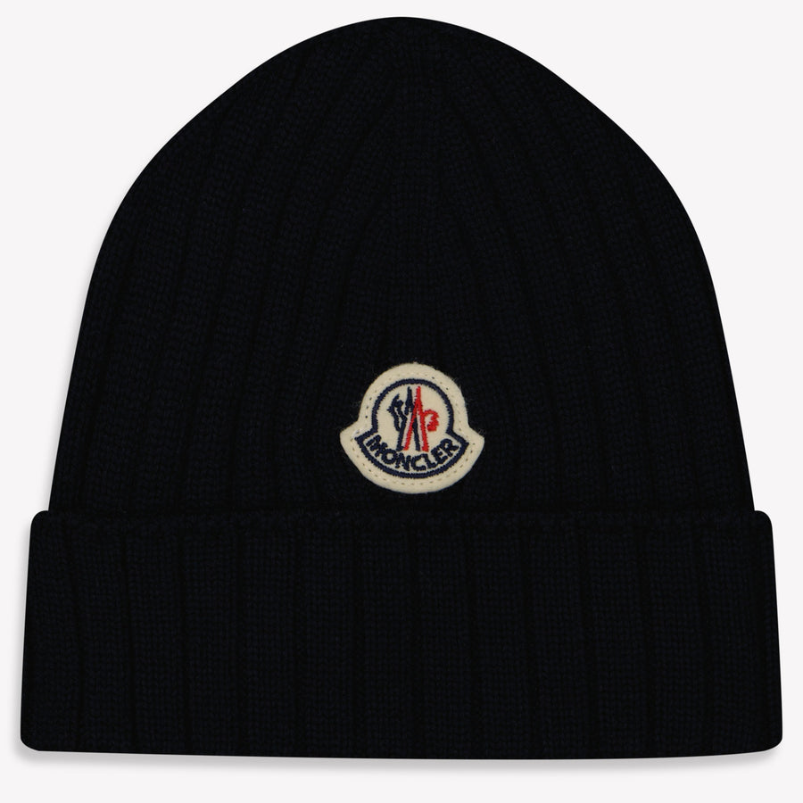 Moncler Baby Unisex Beanie in Navy