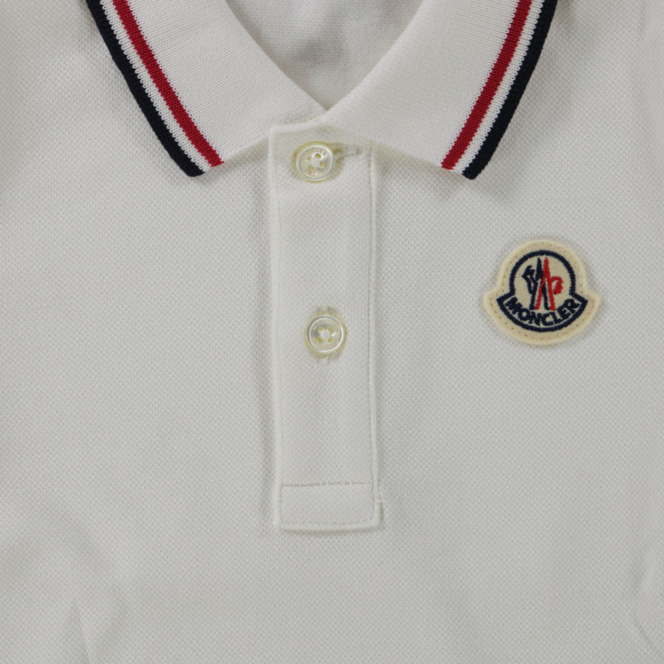 Moncler Baby Jongens Polo In Wit