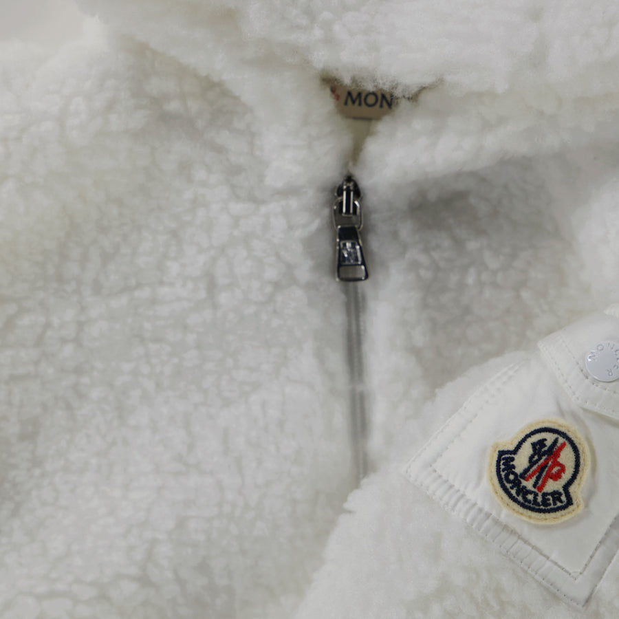 Moncler Baby Unisex Playsuit  Offwhite