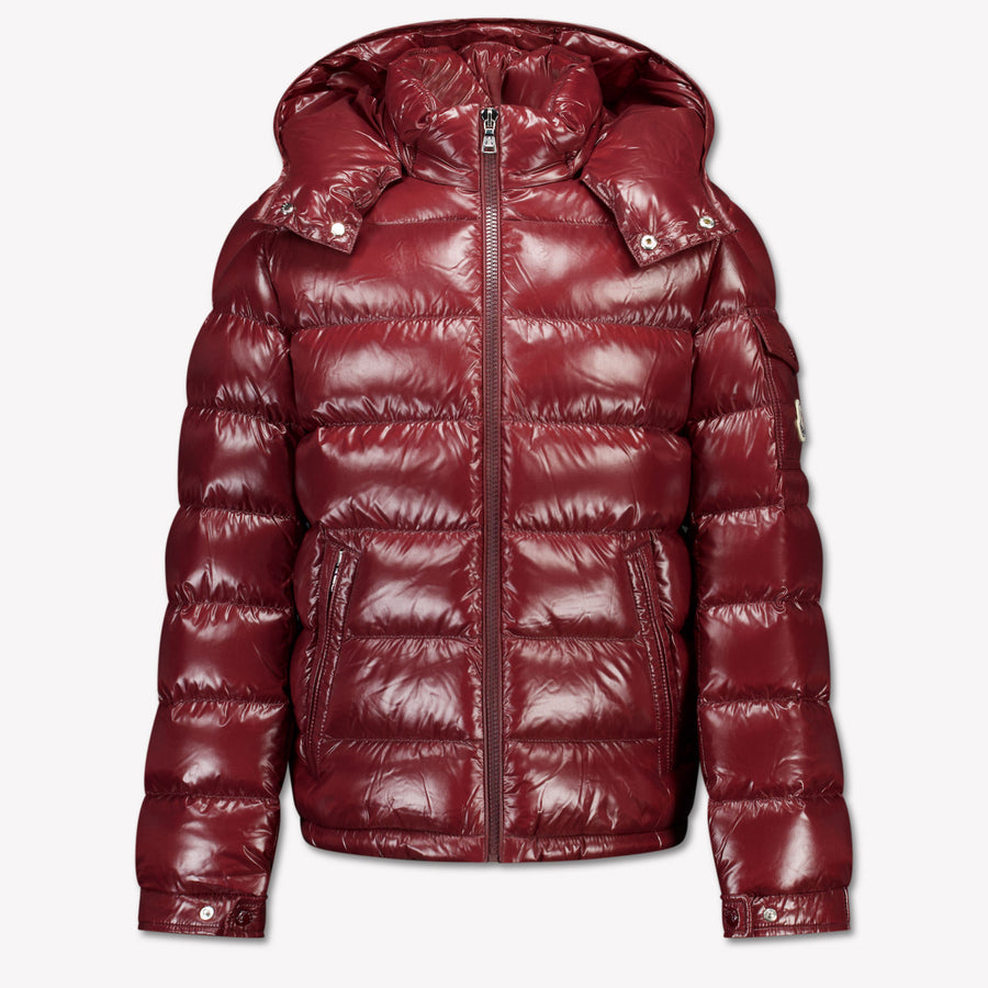 Moncler Maya Boys Winter Jacket in Bordeaux