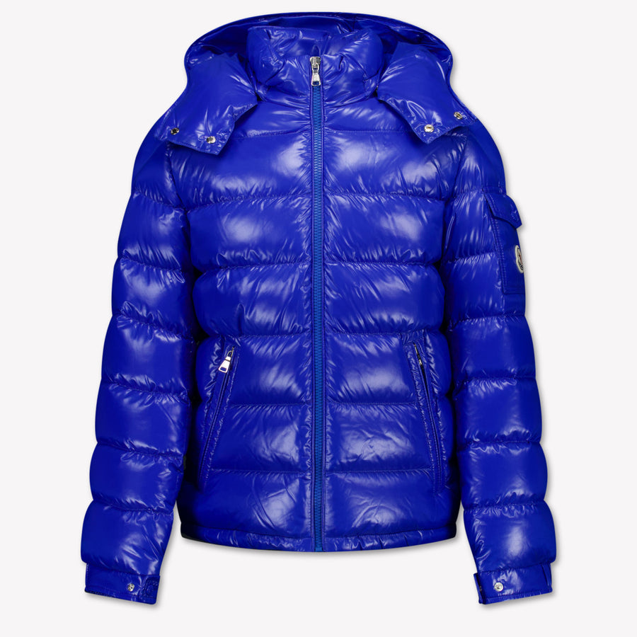 Moncler Maya Boys Winter Jacket in Cobalt Blue