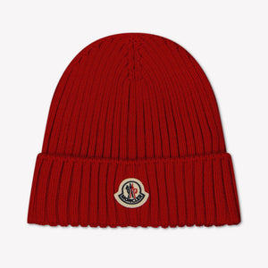 Moncler Kids Unisex Hat  Red