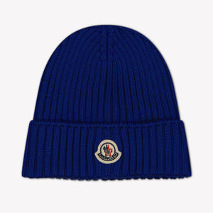 Moncler Kinder Unisex Muts In Cobalt Blauw