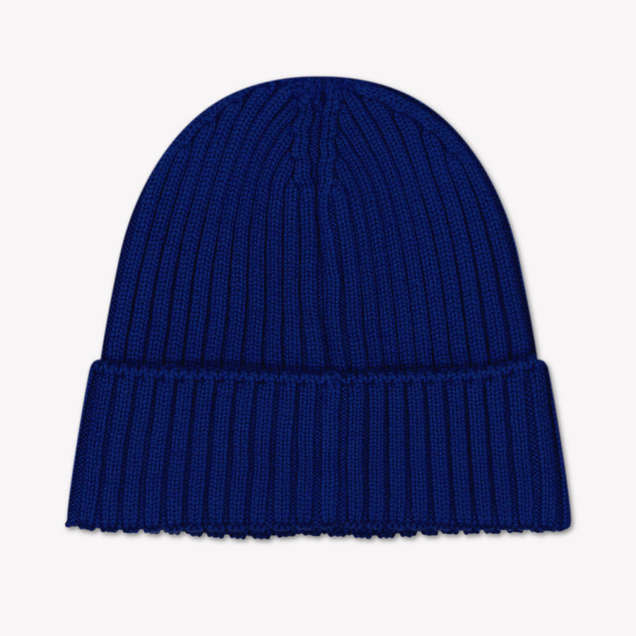 Moncler Kinder Unisex Muts In Cobalt Blauw
