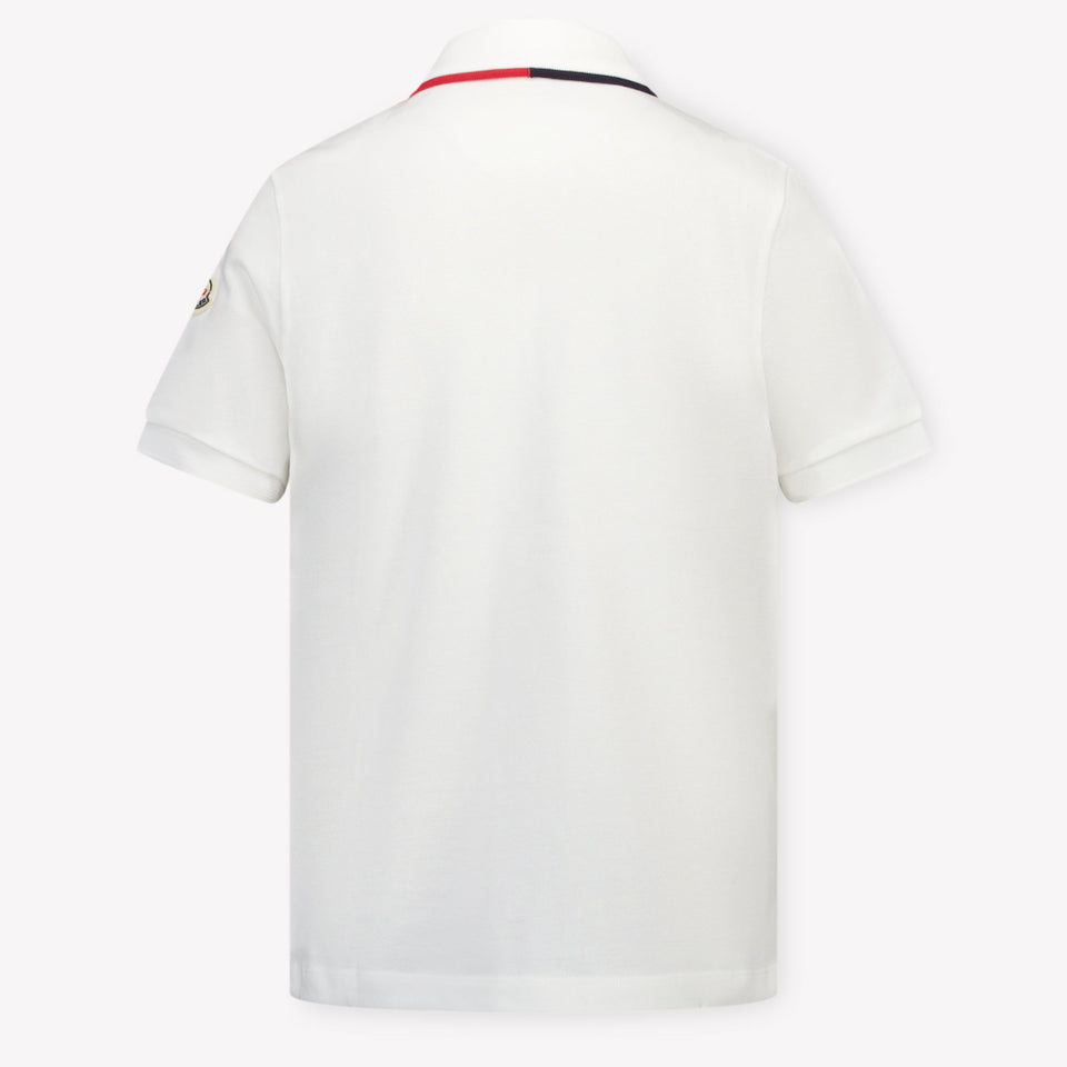 Moncler Kinder Jongens Polo In Wit