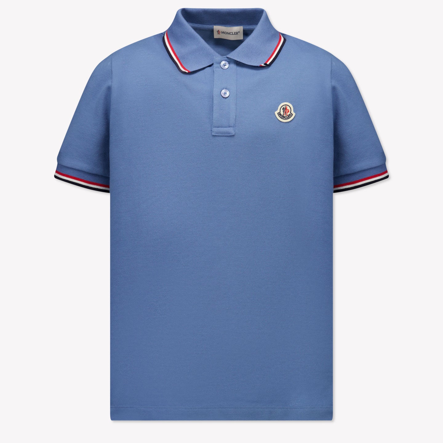 Moncler Kinder Jongens Polo In Licht Blauw